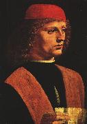  Leonardo  Da Vinci Portrait of a Musician oil painting reproduction